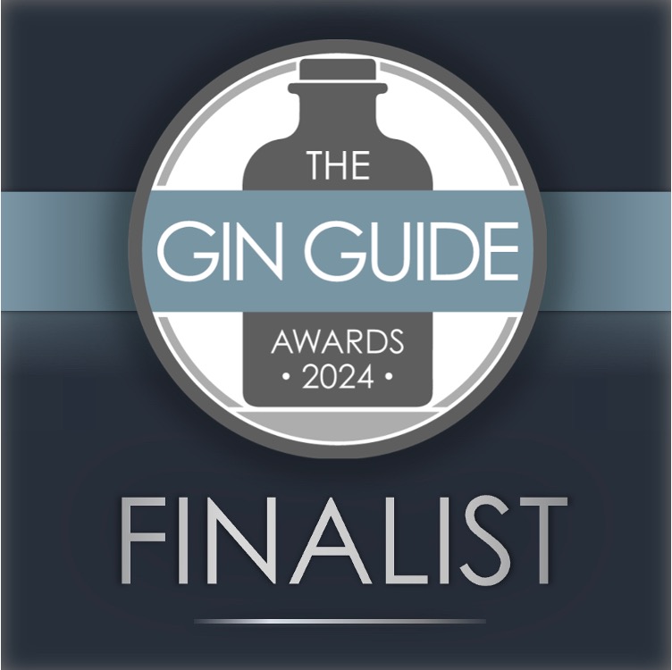 Finalist badge from the Gin Guide, recognising Say it with Gin for excellence in craft and flavor.