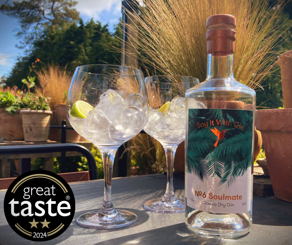 Great Taste award badge for Say it with Gin, showcasing recognition for exceptional quality and flavor in premium gin.